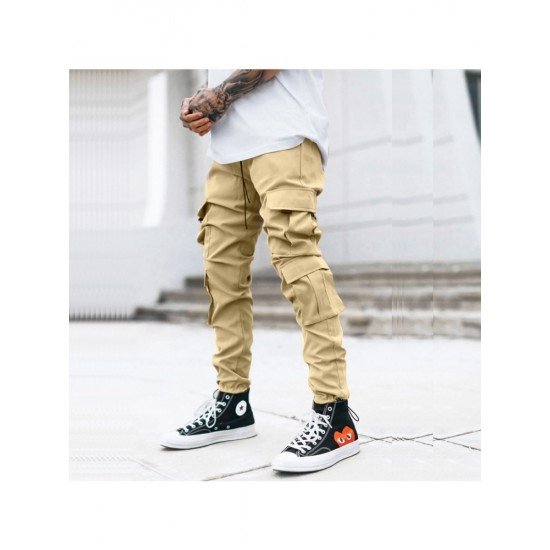  Casual Pure Color Work Trousers For Men