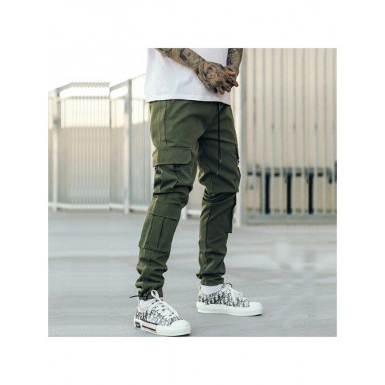  Casual Pure Color Work Trousers For Men