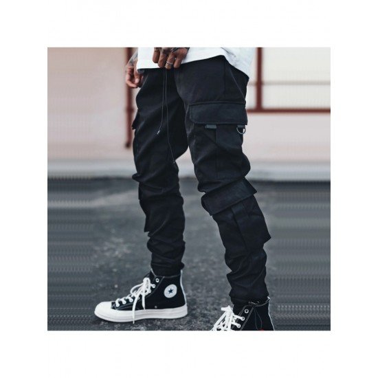  Casual Pure Color Work Trousers For Men