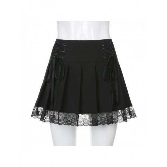 Ladies Patchwork A-Line Pleated Skirts