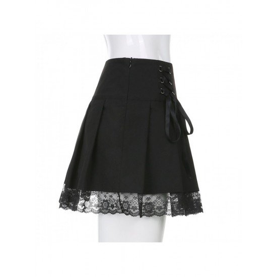 Ladies Patchwork A-Line Pleated Skirts