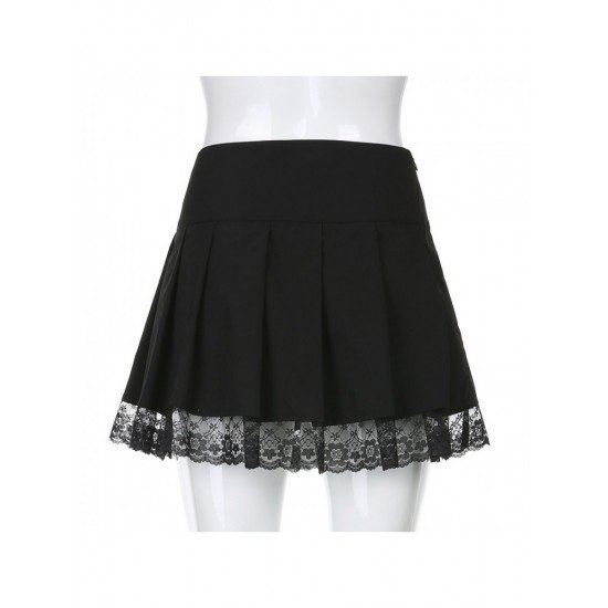 Ladies Patchwork A-Line Pleated Skirts