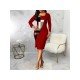  Fashion Printing Patchwork Women's Long Sleeve Dress