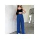 Fall Solid Wide Leg Women Long Pants