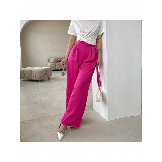 Fall Solid Wide Leg Women Long Pants