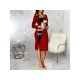  Fashion Printing Patchwork Women's Long Sleeve Dress