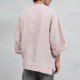  Linen Pure Color Long Sleeve Men's T-shirt