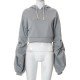  Autumn New Solid Color Hooded Women's Sweater