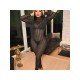  2022 Fall Mock Neck See-through Women's Jumpsuit