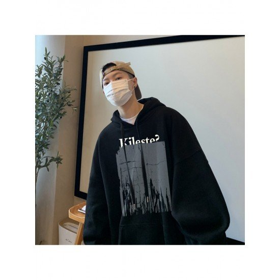  Fashion Men's Hiphop Printing Hooded Top