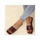  Summer Square Toe Casual Women's Flat Slippers