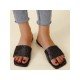  Summer Square Toe Casual Women's Flat Slippers