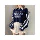  2022 Autumn Loose Letter Printing Long Sleeve Top