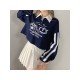  2022 Autumn Loose Letter Printing Long Sleeve Top