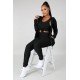 Sports Tank Hooded Coat 3 Piece Pant Sets