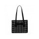  Zebra Stripes Grid Bow School Tote Bags