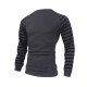 Black Striped Crew Neck Sweatshirts For Men