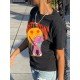 Face Smile Broken Bear Graphic T Shirts For Women