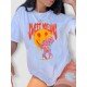 Face Smile Broken Bear Graphic T Shirts For Women