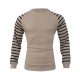 Black Striped Crew Neck Sweatshirts For Men