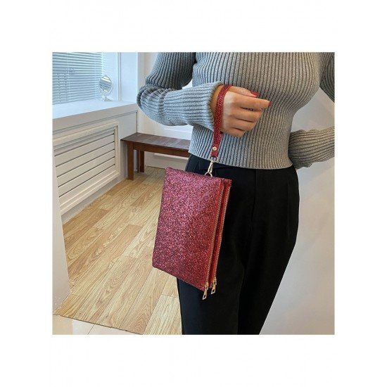  Pure Color Handheld Bag For Women