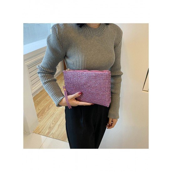  Pure Color Handheld Bag For Women