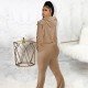  Pure Color Ruffled Casual Loose Women's Suits