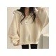  Casual Loose Hooded Women's Long Sleeve Sweater