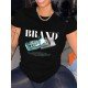 Summer Crew Neck Graphic T Shirts For Women