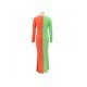  Sexy V-Neck Contrast Color Women's Long Dress