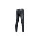 Patchwork Ripped Black Pencil Jeans For Men