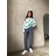  Women's Colorblock Jacquard Long Sleeve Sweater