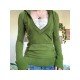 Casual Avocado Green Long Sleeve Hooded Top