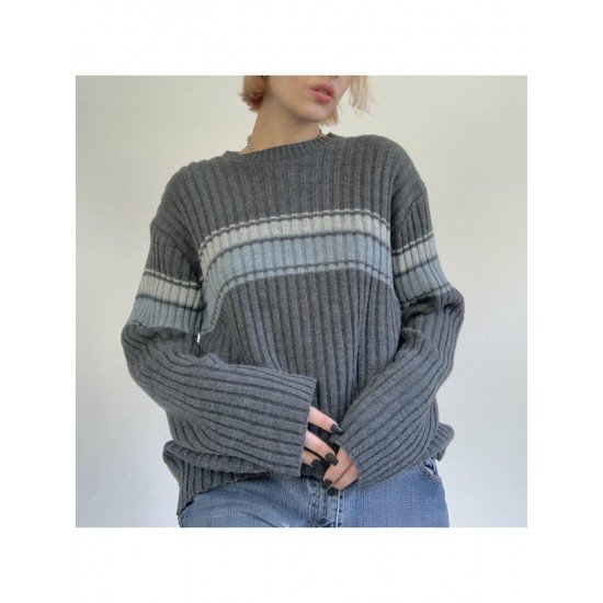 Striped Pullover Sweaters For Ladies