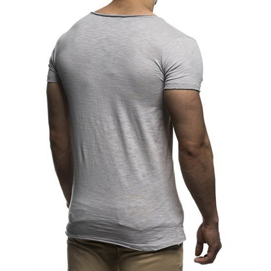 Sports Summer Solid V Neck Men Tees