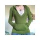 Casual Avocado Green Long Sleeve Hooded Top