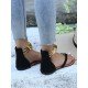 Summer Outdoor Zipper Up Black Sandals