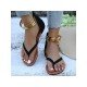 Summer Outdoor Zipper Up Black Sandals