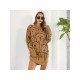  Casual Bear Jacquard Women's Long Sleeve Sweater Dress