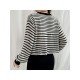 Striped Loose Ladies Pullover Sweaters