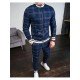 Casual Fashion Plaid Men's Two-Piece Set