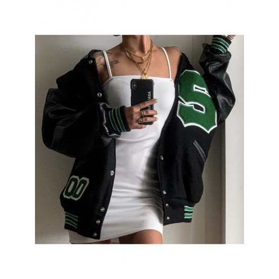  Street Wear Embroidery Patchwork Baseball Jackets