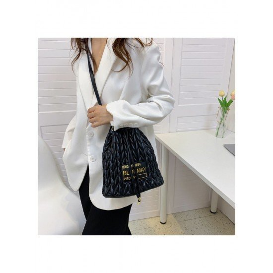 Stylish White Drawstring Cross Body Shoulder Bags