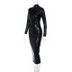 Latest Black PU Leather Long Sleeve Dresses