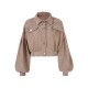  Winter Corduroy Pure Color Lantern Sleeve Women Jacket