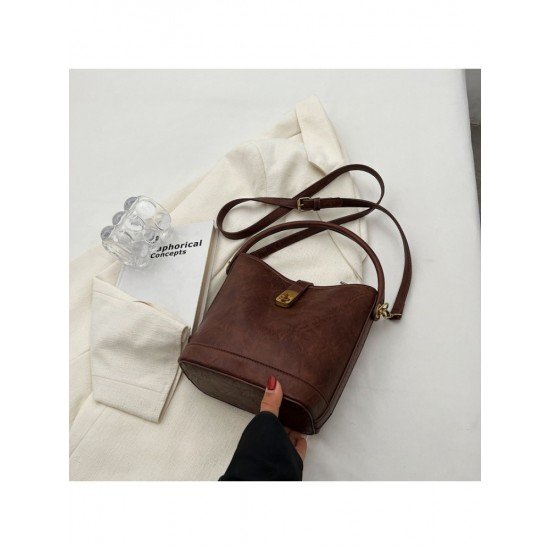  PU Casual Pure Color Messenger Bag