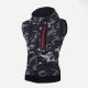  Casual Slim Sleeveless Hooded Camouflage Men's Top