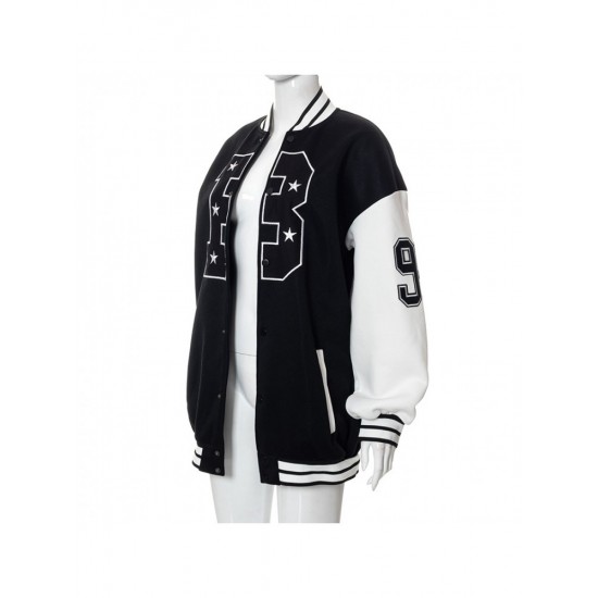  2022 Autumn Fashion Letter Contrast Color Baseball Jacket