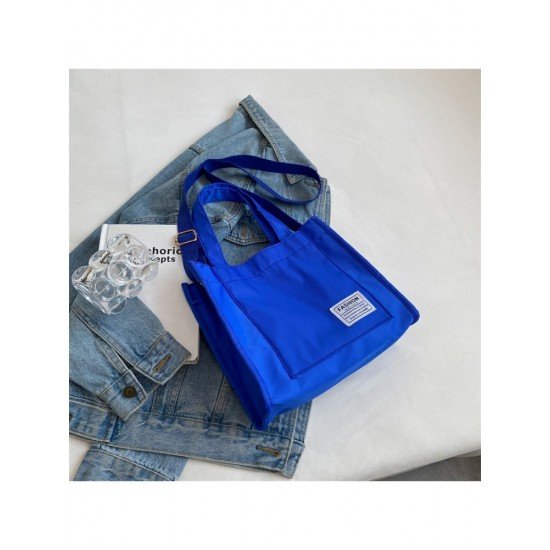 Casual Nylon Patchwork Tote Bags