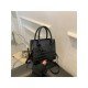  Stone Pattern PU Solid Ladies Shoulder Handbag